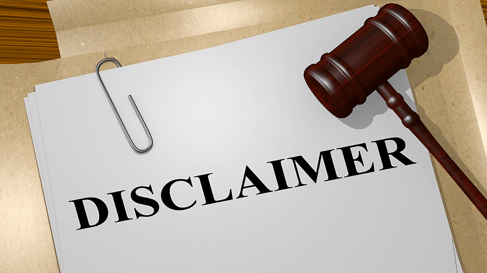 Disclaimer Disclaimer